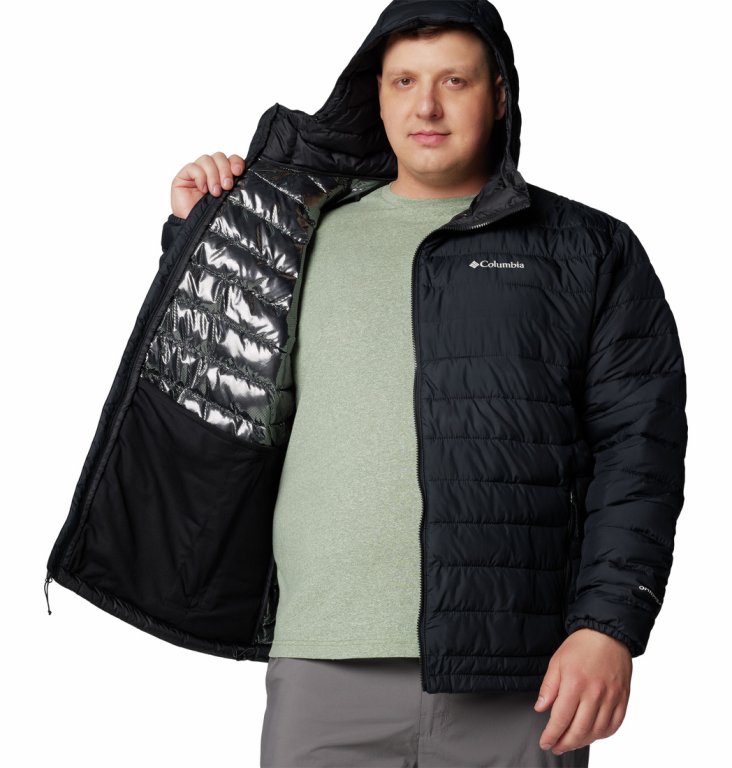 Куртка Columbia Powder Lite™ II з капюшоном M - чорна (великий розмір)