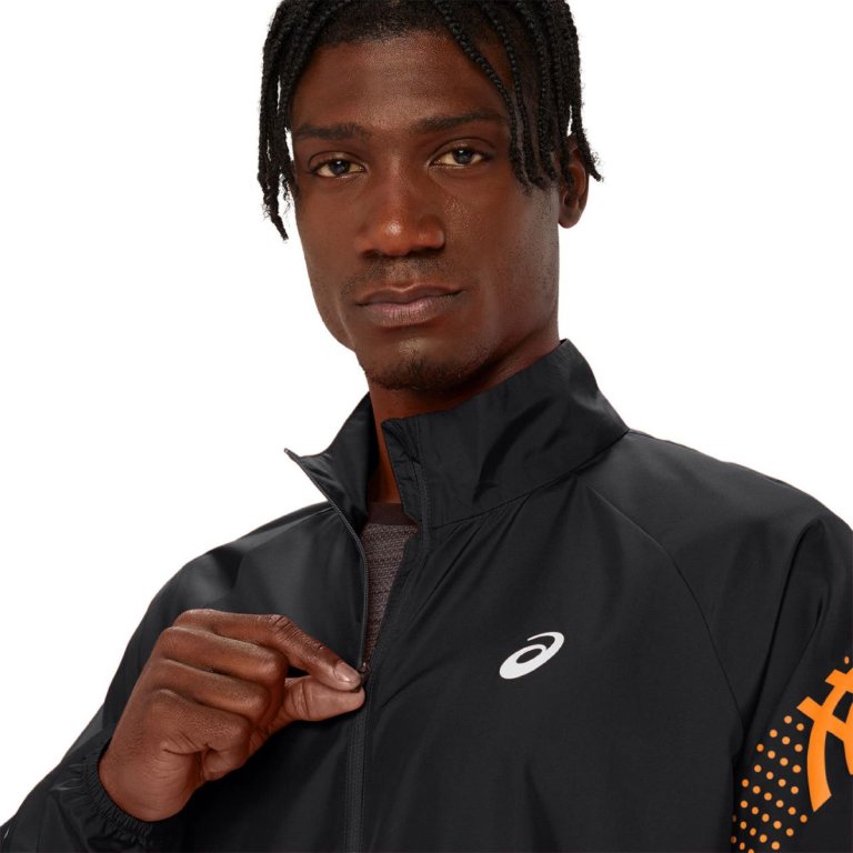 Куртка Asics Icon Jacket M - чорний/помаранчевий