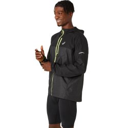 Вітрівка Asics Fujitrail Packable Windbreaker M - чорний/жовтий