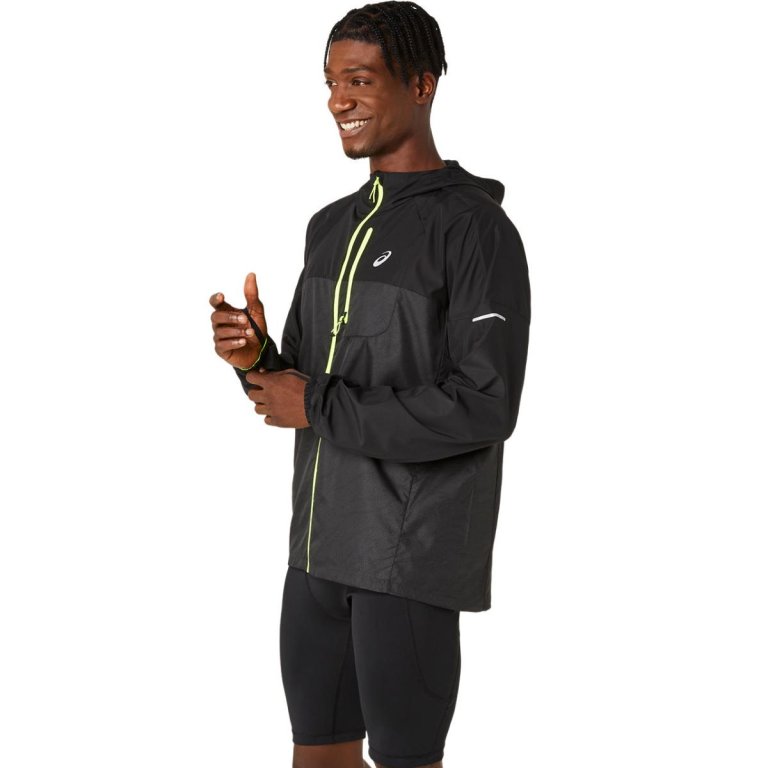 Вітрівка Asics Fujitrail Packable Windbreaker M - чорний/жовтий