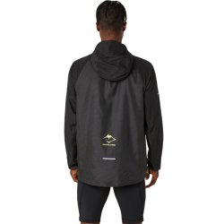 Вітрівка Asics Fujitrail Packable Windbreaker M - чорний/жовтий