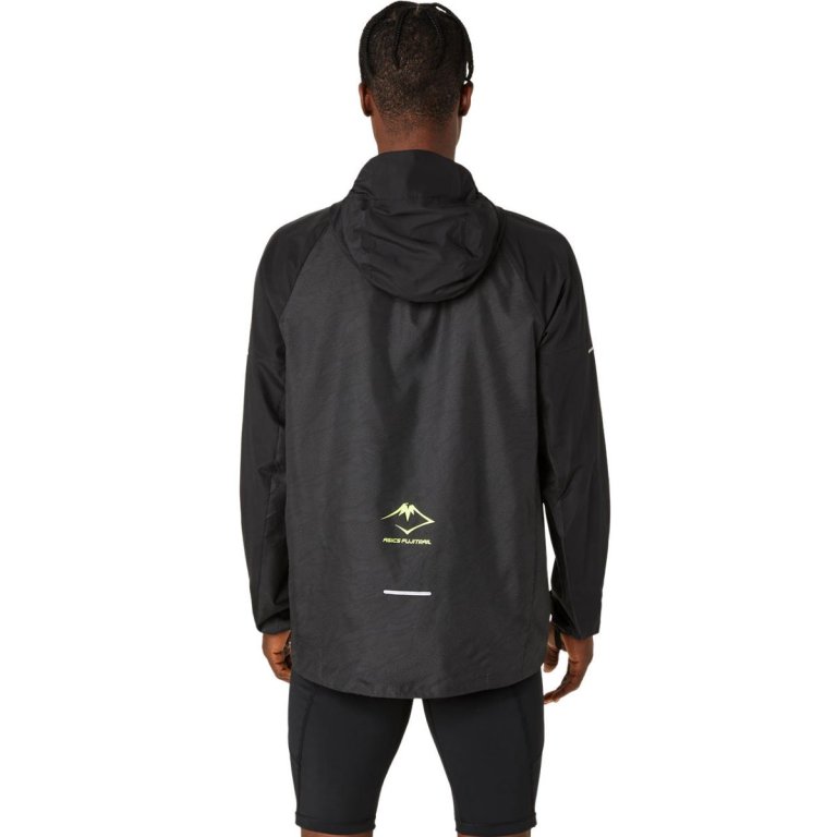 Вітрівка Asics Fujitrail Packable Windbreaker M - чорний/жовтий