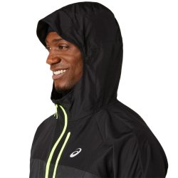 Вітрівка Asics Fujitrail Packable Windbreaker M - чорний/жовтий