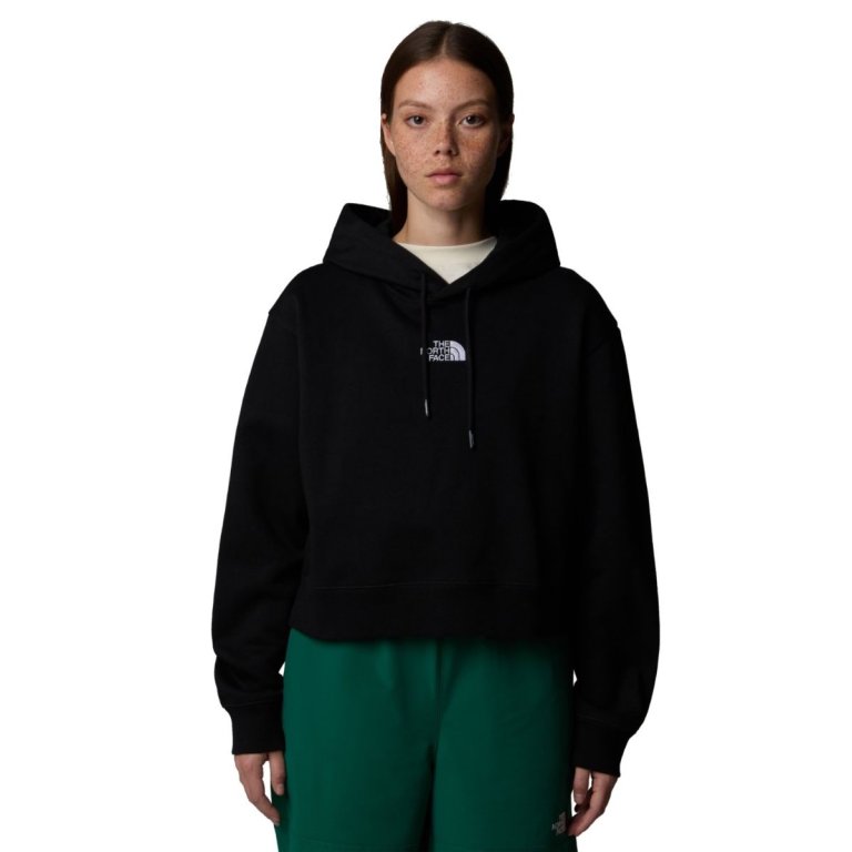 Mikina The North Face Essential Crop Hoodie W - čierna