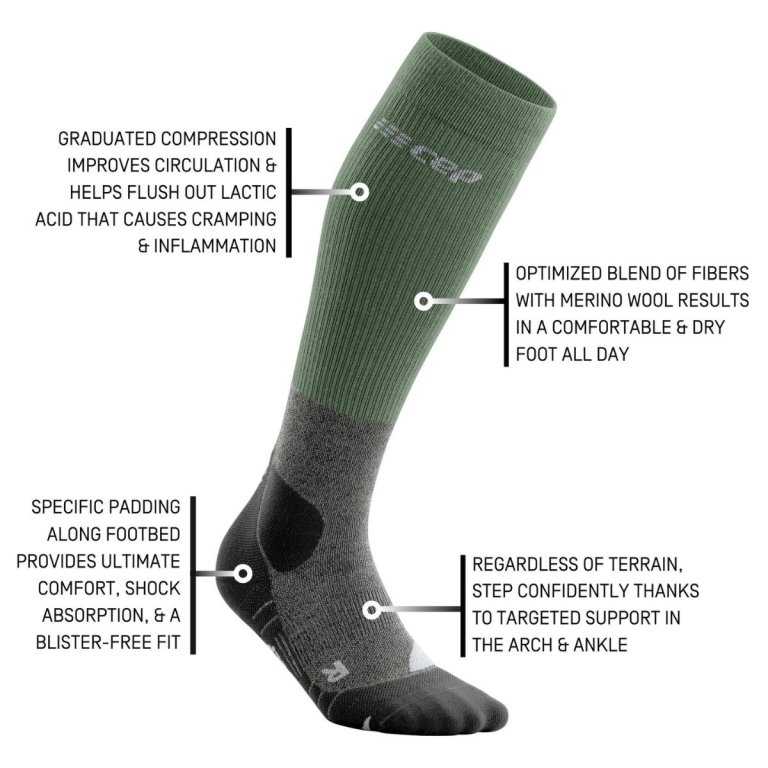 Шкарпетки CEP Merino W - зелені