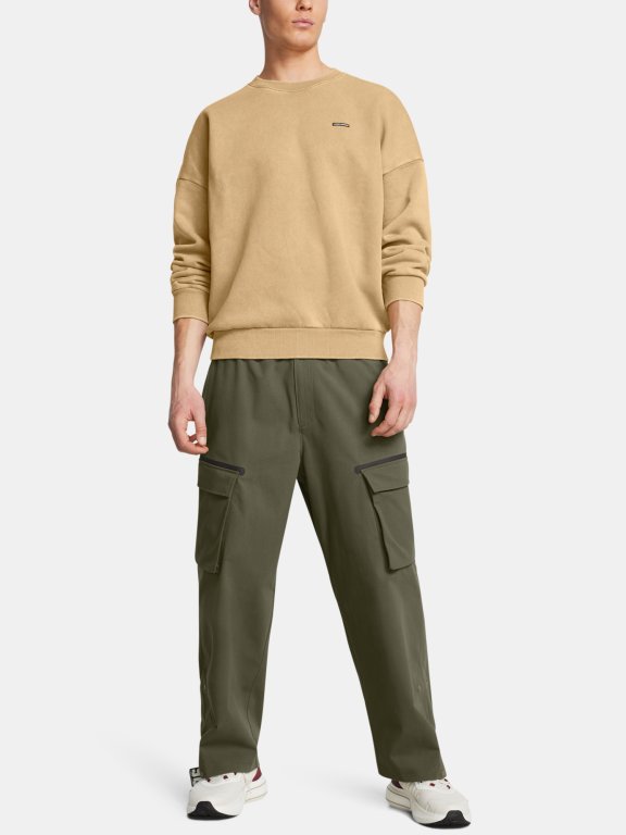Кофта Under Armour Icon HWT Flc Wash OS Crew M - коричневий