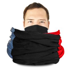 Багатофункціональний шарф-грілка з мериносової вовни TecnoWool - чорний