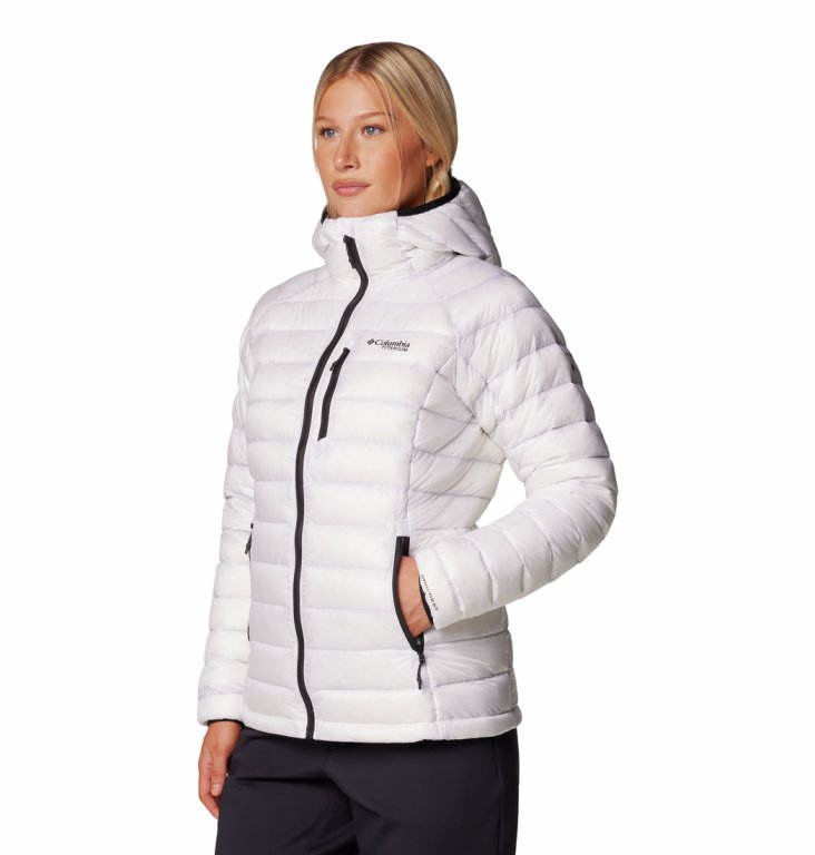 Bunda Columbia Arctic Crest™ Down Hooded Jacket W - bílá