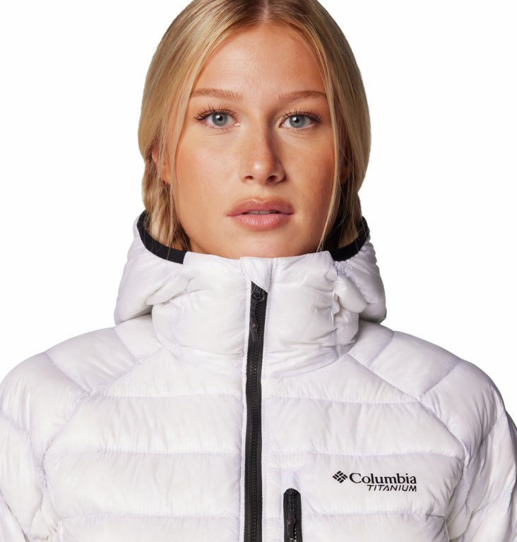 Bunda Columbia Arctic Crest™ Down Hooded Jacket W - bílá