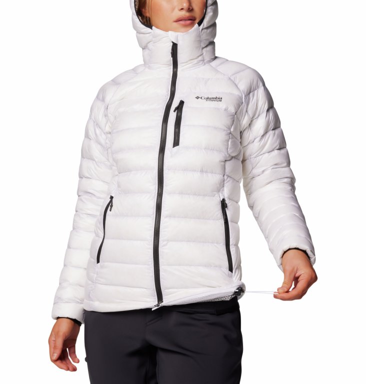 Bunda Columbia Arctic Crest™ Down Hooded Jacket W - bílá