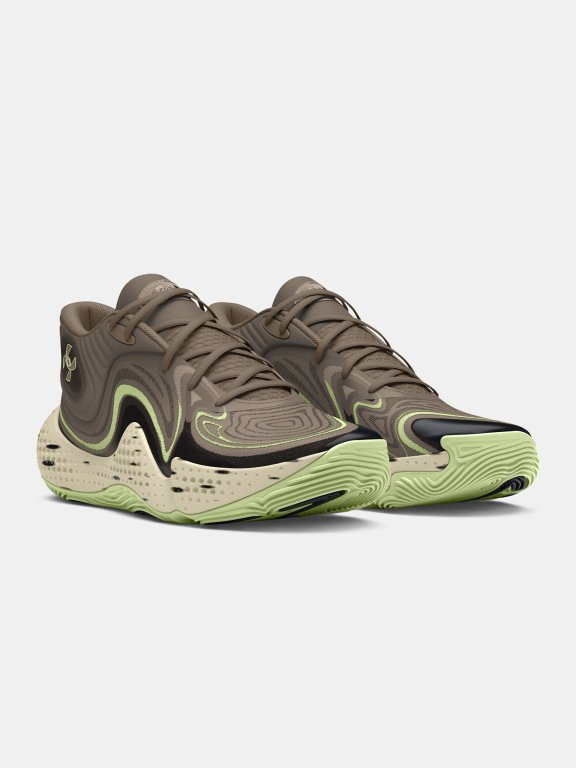 Unisexové boty Under Armour UA Spawn 6 Mid CAMO
