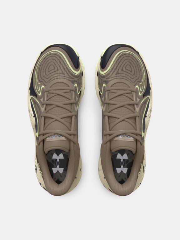 Unisexové boty Under Armour UA Spawn 6 Mid CAMO