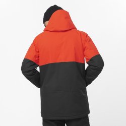 Куртка Salomon Transfer Puff Jkt M - червоний/чорний