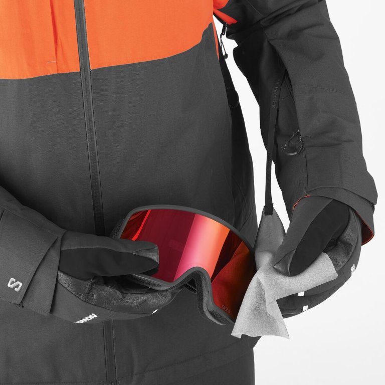 Куртка Salomon Transfer Puff Jkt M - червоний/чорний