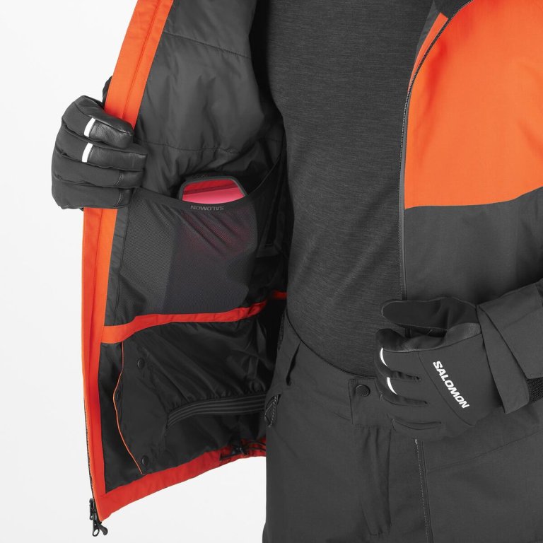 Куртка Salomon Transfer Puff Jkt M - червоний/чорний