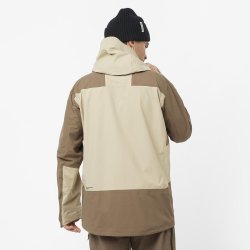 Куртка Salomon Absolute 3L Jkt M - білий/коричневий