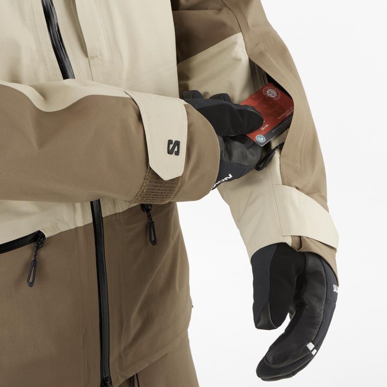 Куртка Salomon Absolute 3L Jkt M - білий/коричневий
