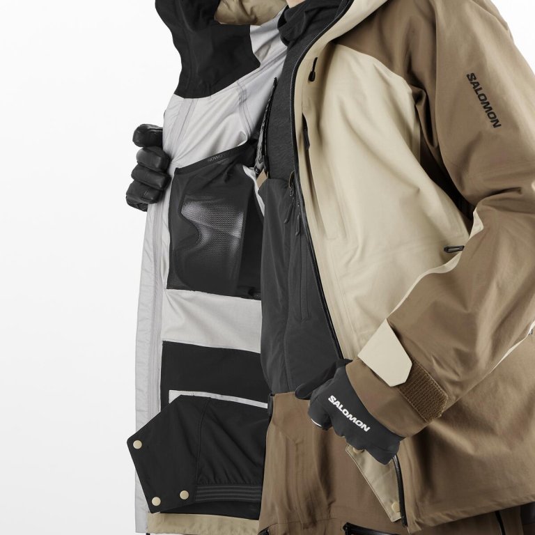 Куртка Salomon Absolute 3L Jkt M - білий/коричневий