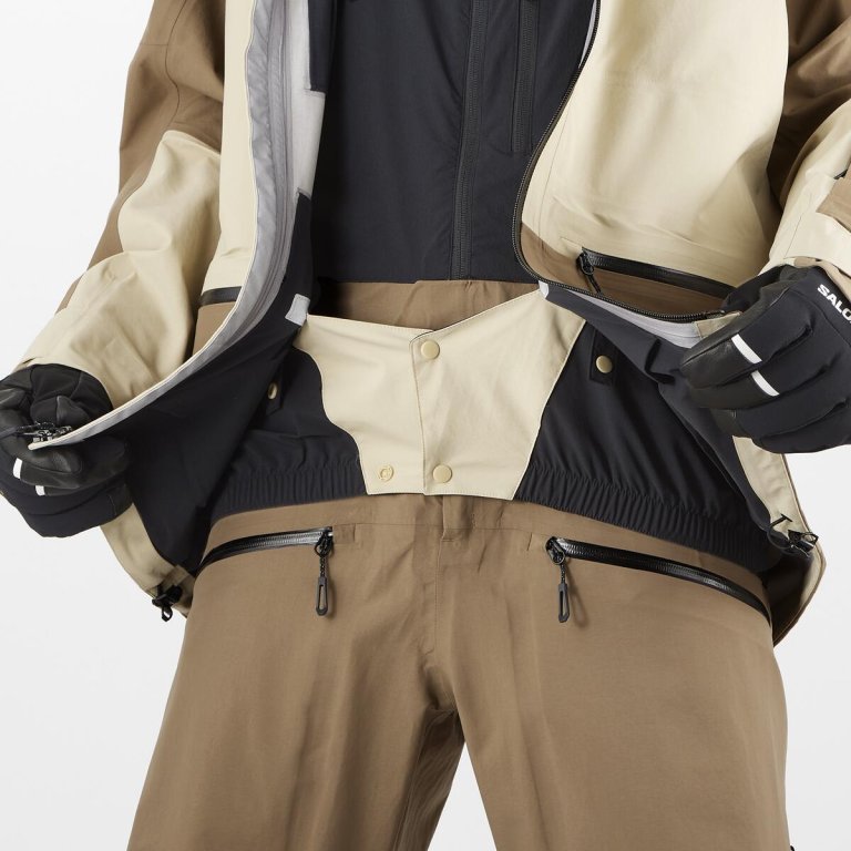 Куртка Salomon Absolute 3L Jkt M - білий/коричневий