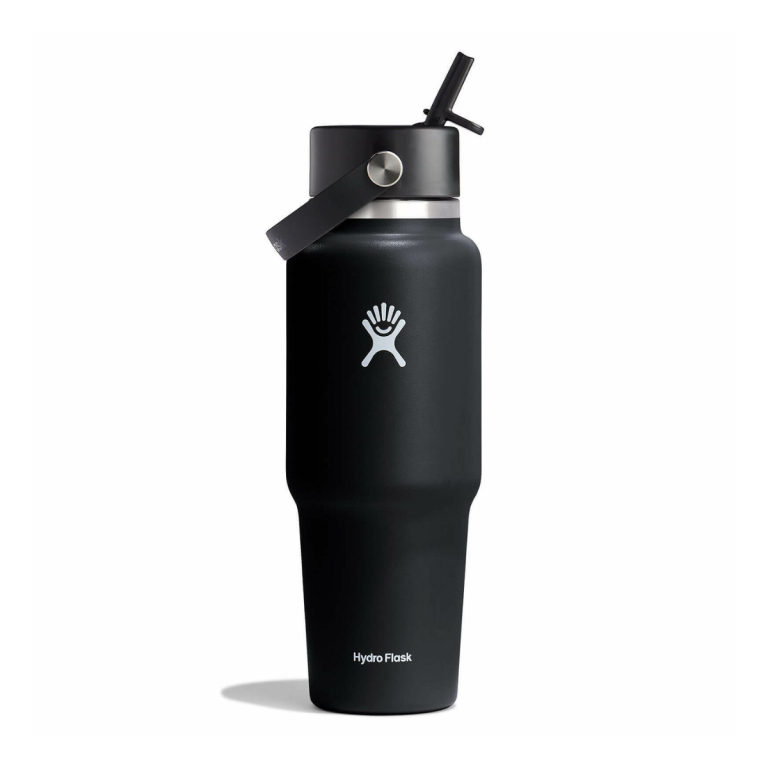 Термос Hydro Flask 32 унції (946 мл) Wide Flex Straw Travel Bottle - чорний
