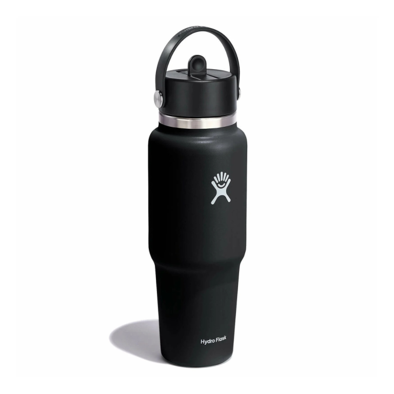 Термос Hydro Flask 32 унції (946 мл) Wide Flex Straw Travel Bottle - чорний
