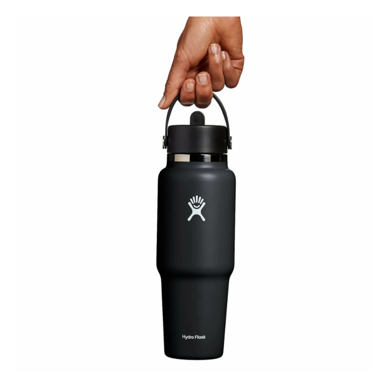 Термос Hydro Flask 32 унції (946 мл) Wide Flex Straw Travel Bottle - чорний