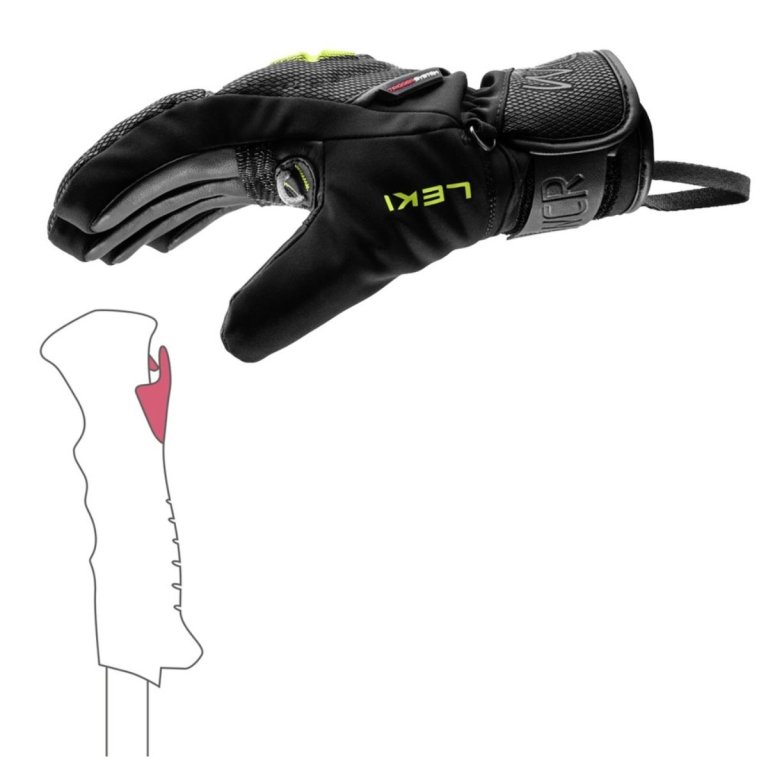 Рукавиці Leki WCR C-Tech 3D J - чорно/зелені