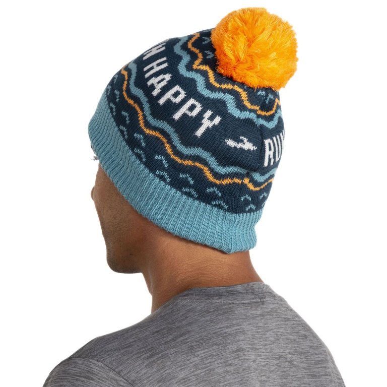 Шапка Brooks Heritage Pom Beanie - синя