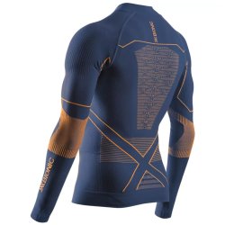 Футболка X-Bionic Energy Accumulator Light Shirt LS 1/2 Zip M - синій/помаранчевий