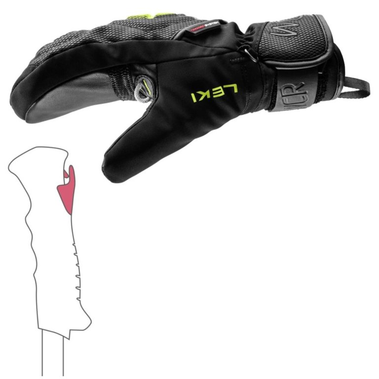 Рукавиці Leki WCR C-Tech 3D Mitt J - чорно/зелені