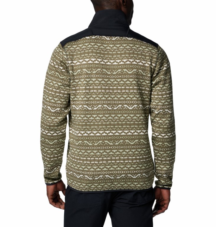 Кофта Columbia Sweater Weather™ Printed Half Zip II M - зелений/коричневий/білий