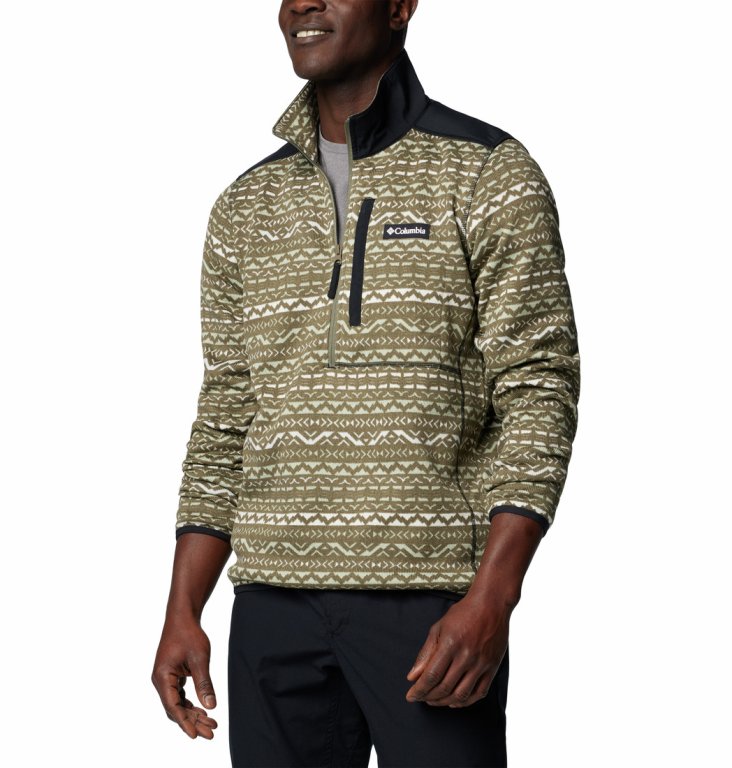 Кофта Columbia Sweater Weather™ Printed Half Zip II M - зелений/коричневий/білий