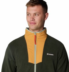 Кофта Columbia Sequoia Grove™ Full Zip Fleece M - зелений/сірий/помаранчевий