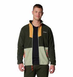 Кофта Columbia Sequoia Grove™ Full Zip Fleece M - зелений/сірий/помаранчевий
