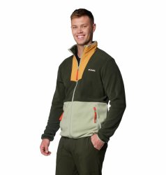 Кофта Columbia Sequoia Grove™ Full Zip Fleece M - зелений/сірий/помаранчевий