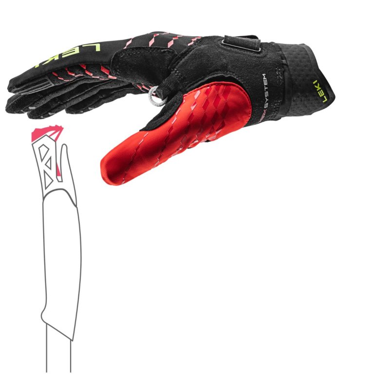 Рукавиці Leki Ultra Trail Breeze Shark Gloves - чорно/червоно/жовті