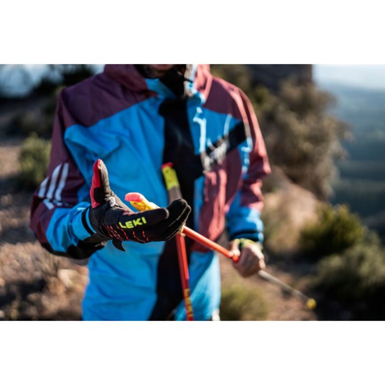 Рукавиці Leki Ultra Trail Breeze Shark Gloves - чорно/червоно/жовті