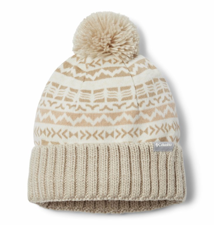 Шапка Columbia Weather™ Pom Beanie Uni - бежевий/білий