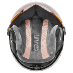 Гірськолижний шолом Uvex Rocket Visor J - сіро/рожевий
