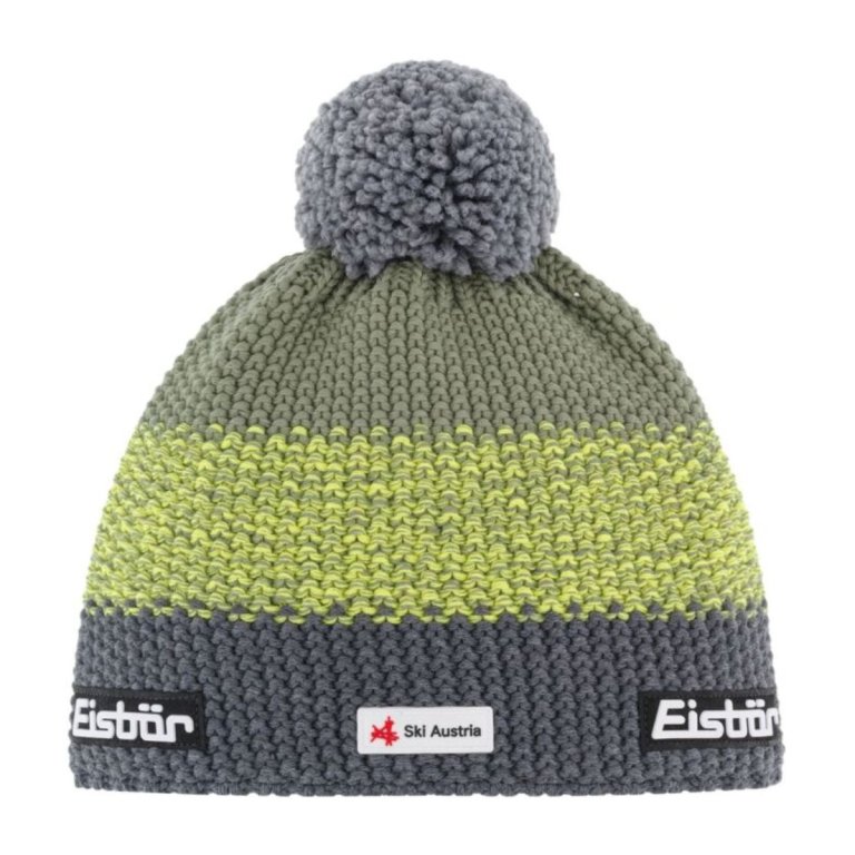 Шапка Eisbär Star Pompon MÜ J - зелена