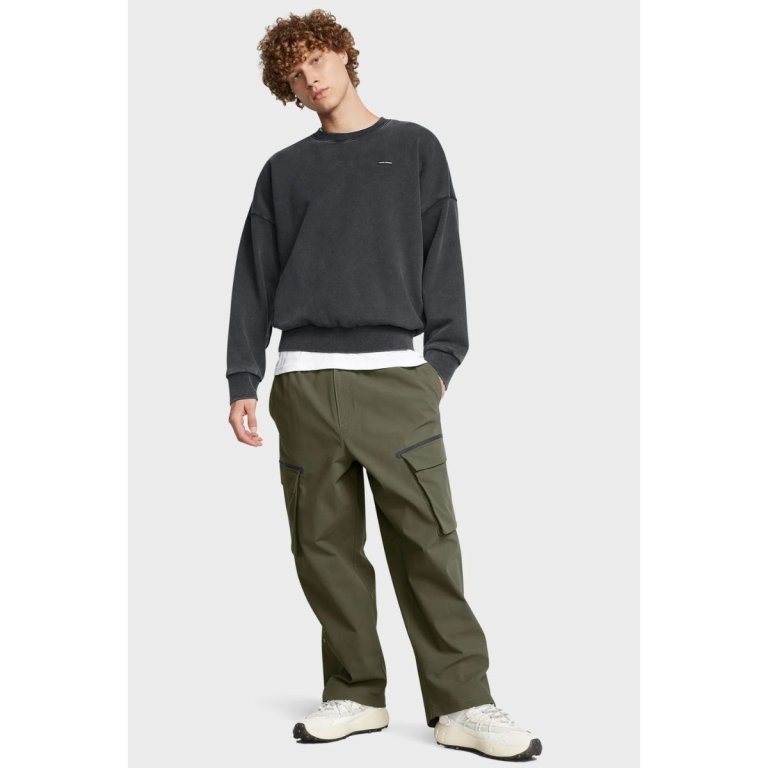 Кофта Under Armour Icon HWT Flc Wash OS Crew M - чорний
