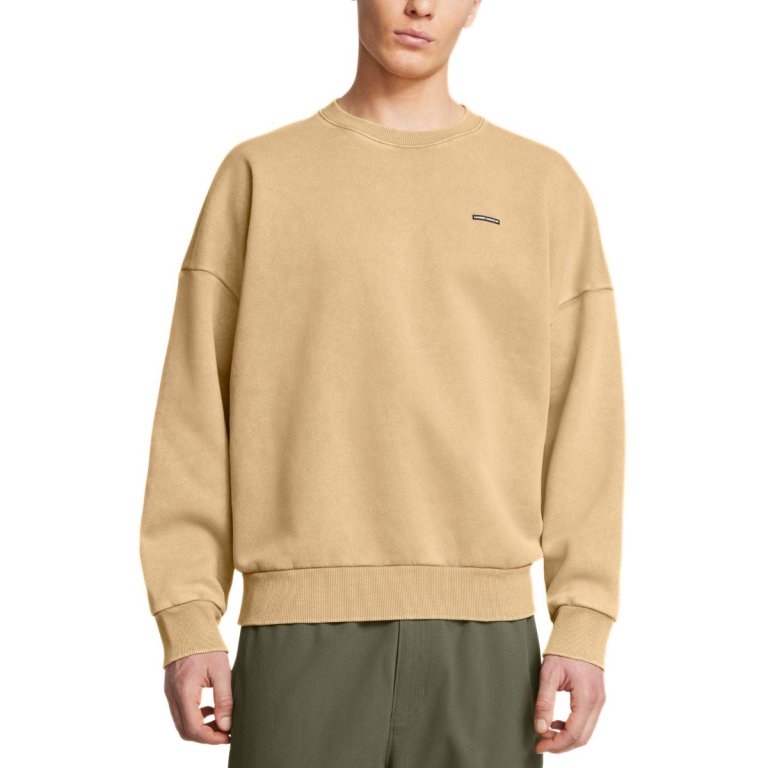 Кофта Under Armour Icon HWT Flc Wash OS Crew M - коричневий