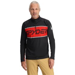 Mikina Spyder Paramount 1/2 Zip M - čierna/červená
