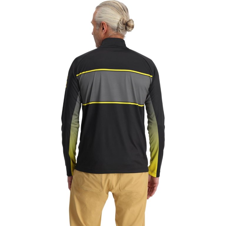 Mikina Spyder Paramount 1/2 Zip M - čierna/žltá