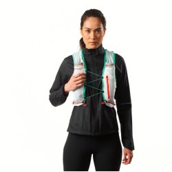 Жилет Salomon Adv Skin 5 з флягами - білий/зелений