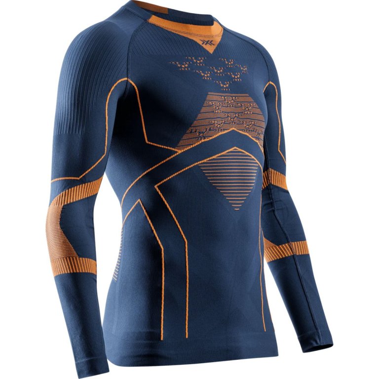 Футболка X-Bionic Energy Accumulator Light Shirt Ls M - синій/помаранчевий