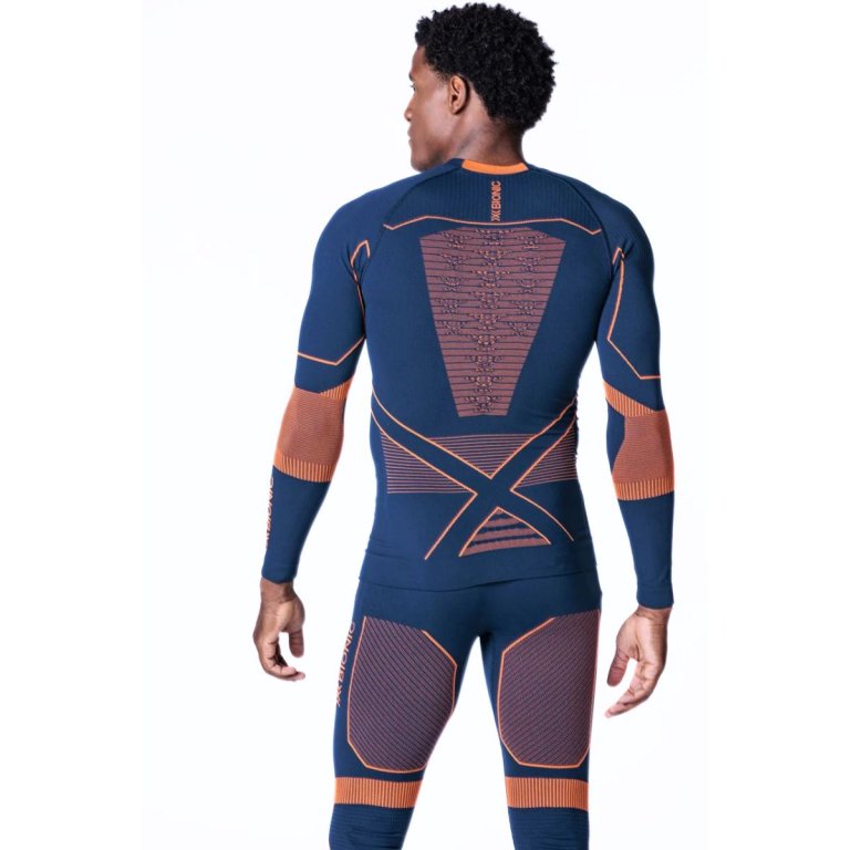 Футболка X-Bionic Energy Accumulator Light Shirt Ls M - синій/помаранчевий