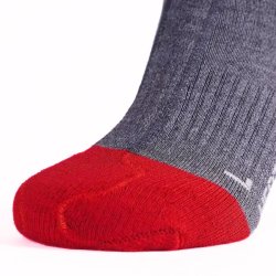 Ponožky Ski vyhřívané Lenz Heat Sock 5.1 Toe Cap Slim Fit - šedá/červená (bez baterie)