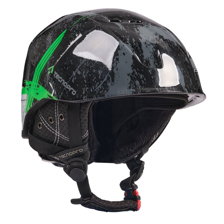 Lyžařská helma TecnoPro XT J - černá/zelená