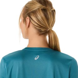 Футболка Asics Fujitrail Logo LS Top W - синя